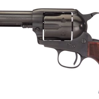 Taylors & Company 550885DE Runnin Iron Black Rock 45 Colt (LC) Caliber with 4.75″ Barrel, 6rd Capacity Cylinder, Overall Black Nitride Finish Steel, Checkered Walnut Grip & Overall Taylor Polish