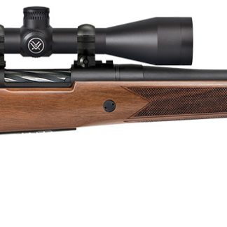 Mossberg 27939 Patriot w/Optic Full Size 243 Win 5+1, 22″ Matte Blued Fluted Steel Barrel & Receiver, Walnut Fixed Stock, Vortex Crossfire II 3-9x40mm Scope
