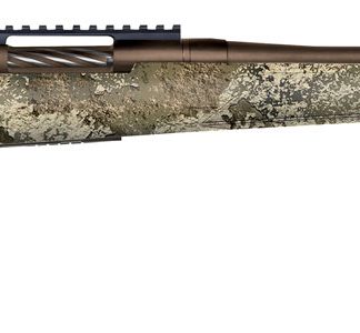 Mossberg 28074 Patriot Predator 22-250 Rem Caliber with 5+1 Capacity, 22″ Threaded/Fluted Barrel, Patriot Brown Cerakote Metal Finish & TrueTimber Strata Synthetic Stock Right Hand (Full Size)