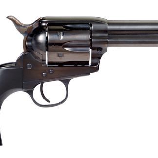 Taylors & Company 555161D Devil Anse 45 Colt (LC) 6rd 4.75″ Blued Cylinder & Barrel Color Case Hardened Steel Frame Matte Black Wood Grip (Taylor Tuned)