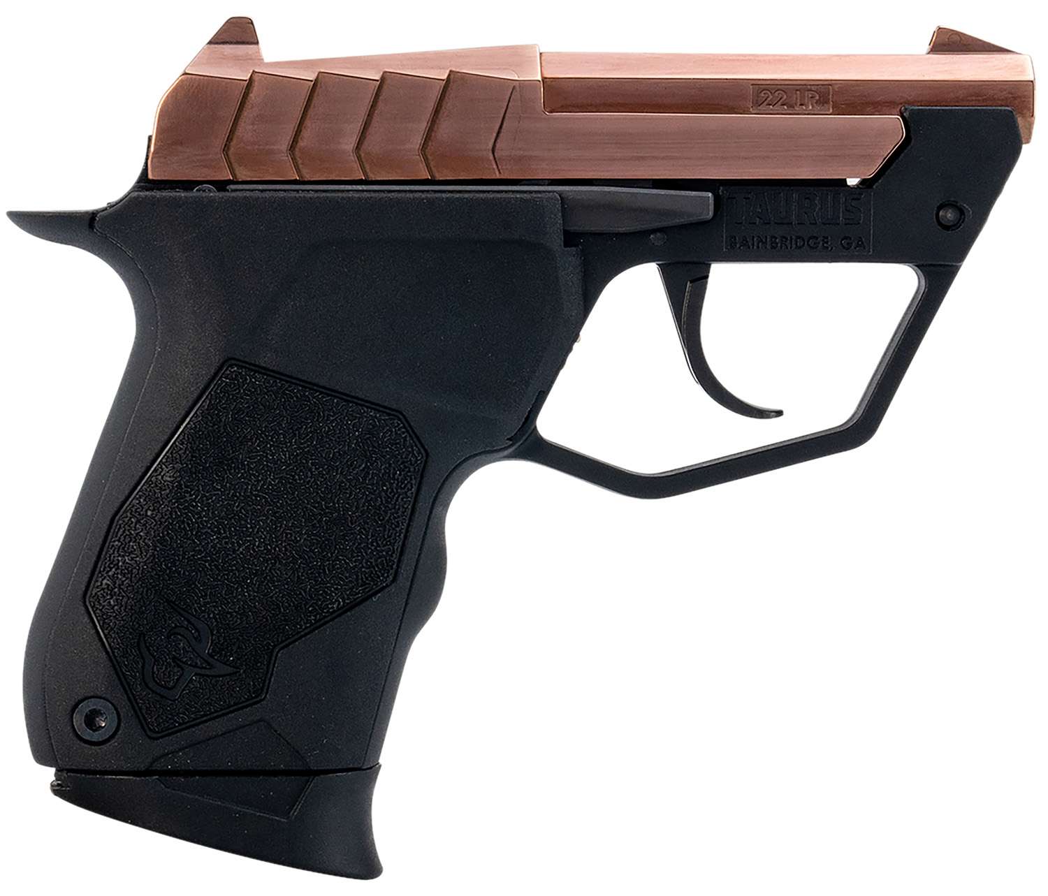 TAURUS 22TUC 22LR PSTL 3″ BLK/ROSE GOLD PVD SLIDE 1-9RD MAG