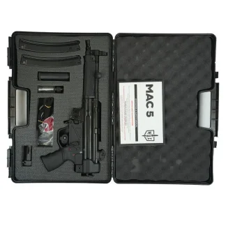 MAC 5 HGA 9MM 8.9IN BBL 2 30RD MAGS ROLLER DELAYED BLOW BACK PISTOL W/FRANKLIN ARMORY BINARY TRIGGER
