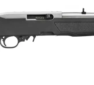 RUGER 10/22 22LR RIFLE 16.4″ THREADED, BLACK POLYMER/STAINLESS, MLOK SLOTS 1-10RD MAG