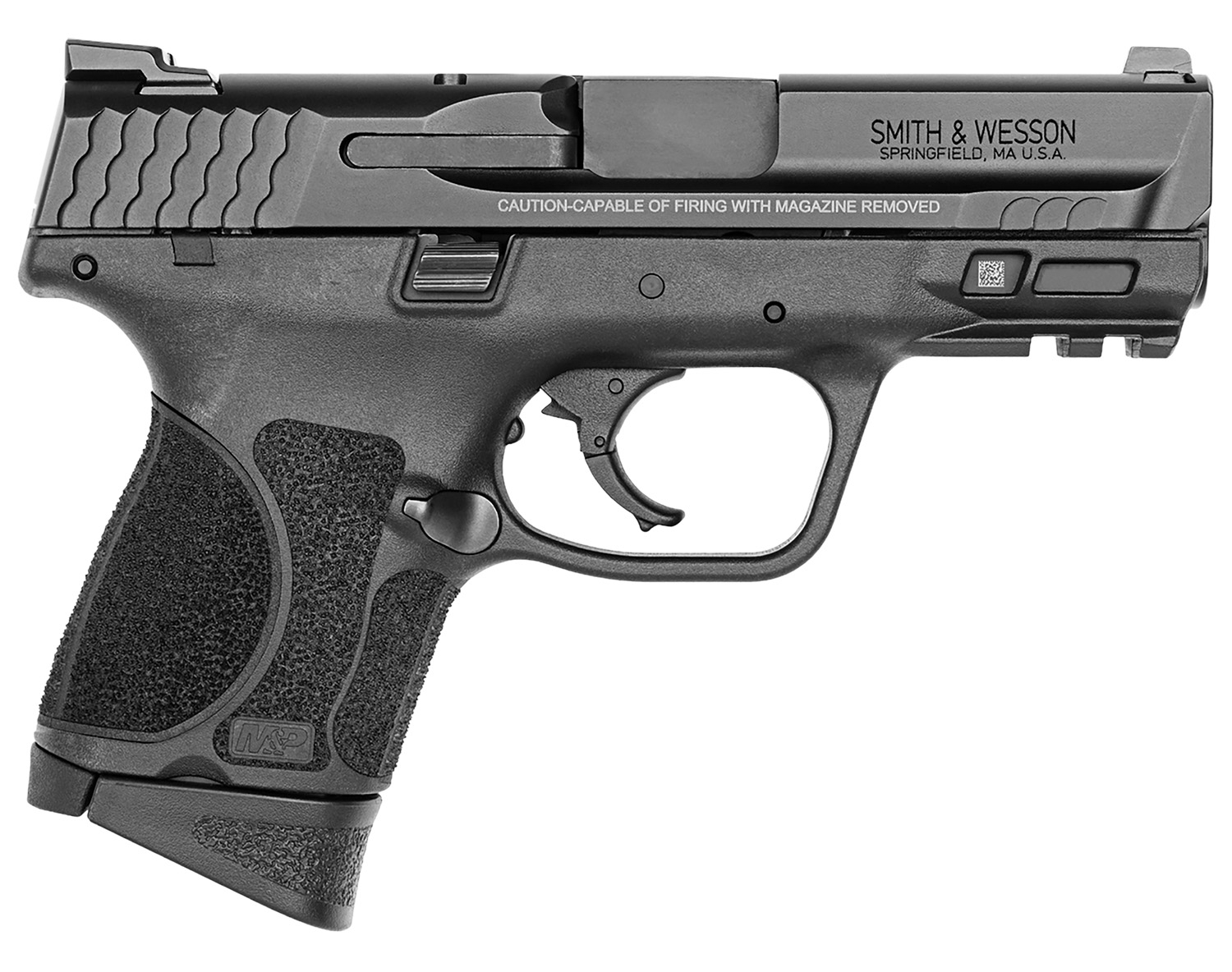Smith & Wesson 12481 M&P M2.0 Sub-Compact 9mm Luger 12+1, 3.60″ Black Armornite Stainless Steel Barrel & Serrated Slide, Matte Black Polymer Frame w/Picatinny Rail