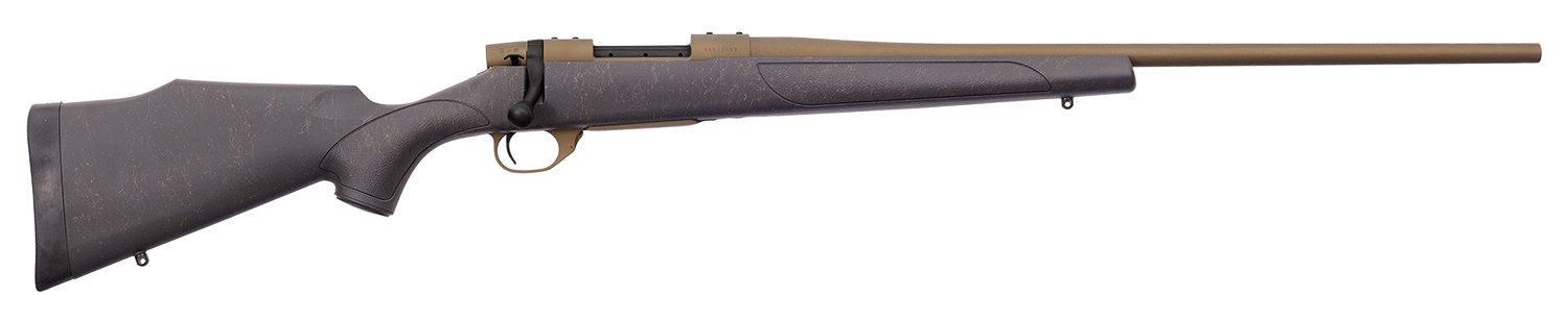 Weatherby VWB270NR4T Vanguard Weatherguard 270 Win 5+1 24″ Barrel, Burnt Bronze Cerakote Metal Finish, Bronze Webbed Black Fixed Monte Carlo Stock