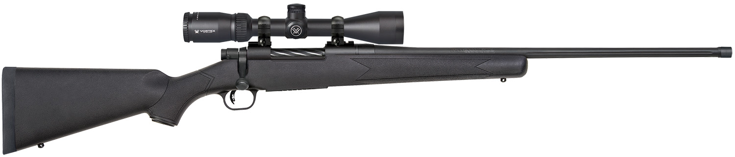 Mossberg 28125 Patriot 7mm Rem Mag 3+1 24″ Black Right Hand with Vortex Crossfire II 3-9x40mm Scope