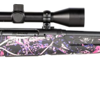 Savage Arms 57476 Axis XP Compact 6.5 Creedmoor 4+1 20″ Matte Black Steel Barrel, Drilled & Tapped Steel Receiver, Fixed Muddy Girl Synthetic Stock, Weaver 3-9x40mm, Right Hand
