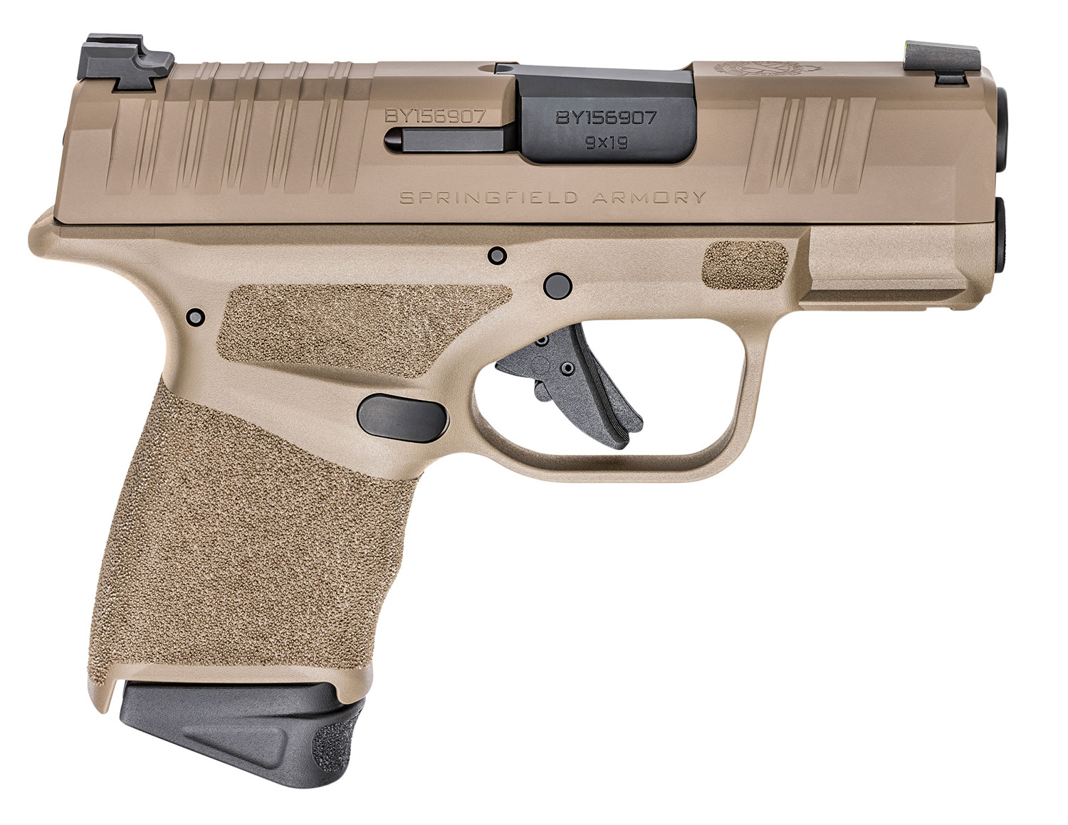 Springfield Armory HC9319F Hellcat Micro-Compact Frame 9mm Luger 13+1/11+1 3″ Melonite Steel Barrel, Flat Dark Earth Cerakote Serrated Steel Slide, Flat Dark Earth Polymer Frame w/Picatinny Rail