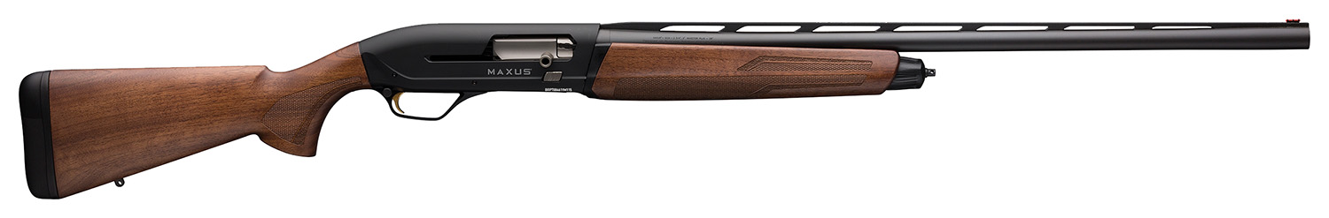 Browning 011735304 Maxus II Hunter Full Size 12 Gauge Semi-Auto 3″ 4+1 28″ Matte Blued Vent Rib Barrel, Matte Black Aluminum Receiver, Adj Shim Grade I Turkish Walnut Wood Stock
