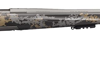 Browning 035541297 X-Bolt Mountain Pro Long Range 300 PRC 3+1 26″ MB Fluted Tungsten Gray Cerakote Accent Graphic Black Carbon Fiber Stock Right Hand (Full Size)