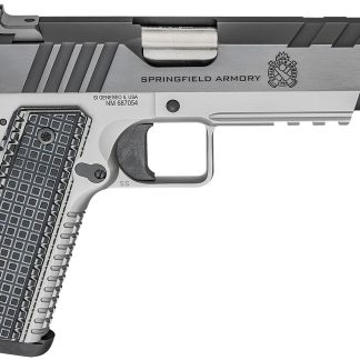 Springfield Armory PX9219L 1911 Emissary 9mm Luger 5″ 9+1 Stainless Steel Frame Blued Carbon Steel with Tri-Top Cut Slide Black VZ Thin-Line G10 Grip Fiber Optic Front Sight Includes 2 Mags