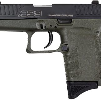 Diamondback DB0200P101 DB9 Gen4 Micro-Compact Frame 9mm Luger 6+1, 3.10″ Stainless Steel Barrel, Black Nitride Serrated Stainless Steel Slide, OD Green Polymer Frame & Grip