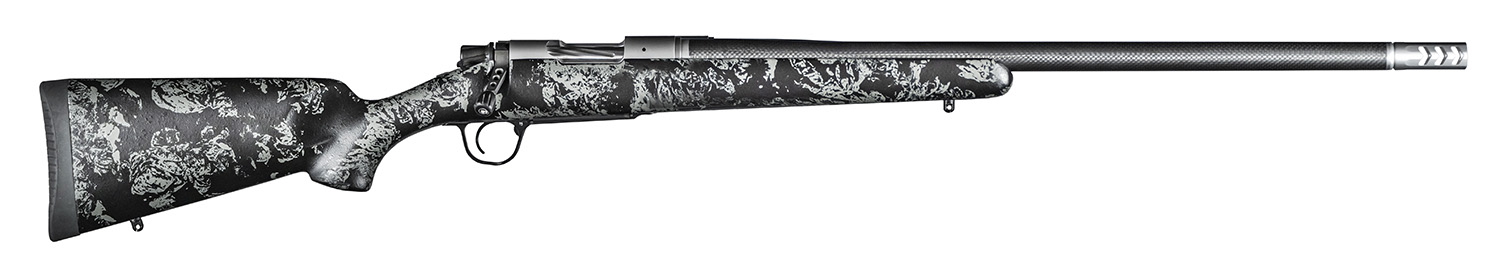 Christensen Arms 8010614900 Ridgeline FFT 270 WSM 3+1 20″ Carbon Fiber/Threaded Barrel, Stainless Steel, Black with Gray Accents Stock
