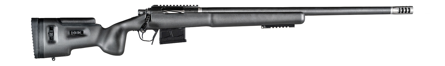 Christensen Arms 8010500400 TFM Long Range Full Size 6mm Creedmoor 4+1, 24″ Carbon Fiber Target Profile Barrel, Black Nitride Aluminum Receiver, Natural Carbon Fiber Fixed Long Range Stock