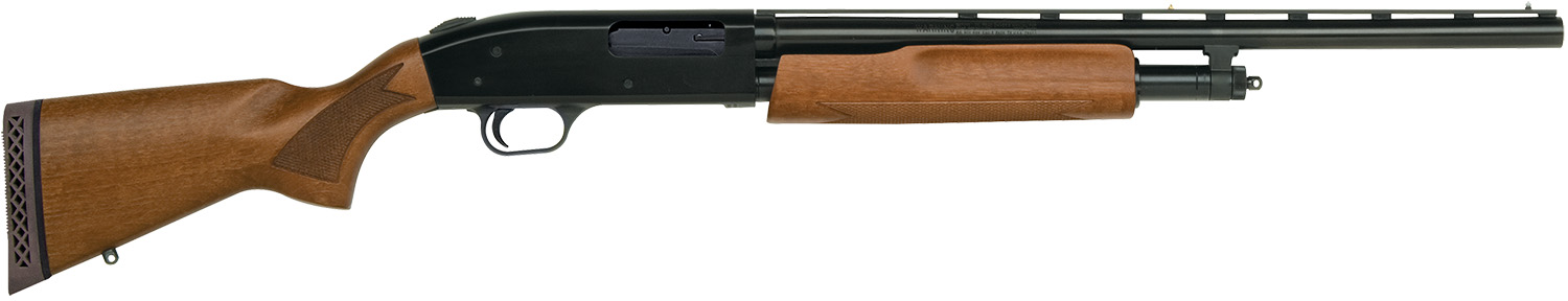 Mossberg 57110 505 Bantam Youth 20 Gauge Pump 3″ 4+1 20″ Blued Vent Rib Barrel, Blued Steel Receiver, Fixed Hardwood Stock, Right Hand, Accu-Set Choke