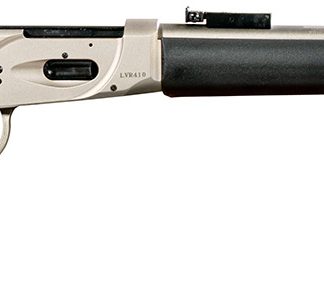 Gforce Arms GFLVR20SS Saddlehorn Full Size 410 Gauge Lever 2.50″ 7+1 20″ Stainless Steel Barrel, Stainless Aluminum Receiver, Fixed Black Synthetic Stock, Right Hand