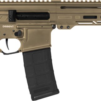 CMMG 30A0E33CT Dissent MK4 300 Blackout 30+1 6.50″, Coyote Tan Cerakote Rec, OEM Grip, Picatinny Buffer Adapter, Zeroed Drop-In Single Stage Trigger