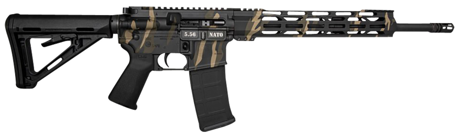 Diamondback DB1717K171 DB15 5.56x45mm NATO 30+1 16″, Tiger Stripe Camo Rec, Black Magpul Carbine Stock & Grip