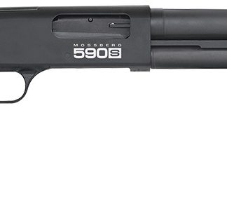 Mossberg 51605 590S 12 Gauge Pump 3″ 9+1 18.50″ Matte Blued Steel Barrel, Matte Blued Optic Ready Receiver, Fixed Black Synthetic Stock, Right Hand