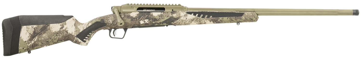 Savage Arms 58025 Impulse Big Game 30-06 Springfield 4+1 22″ Threaded, Hazel Green Barrel/Rec, Woodland Camo AccuStock with AccuFit, Includes Detachable Box Mag