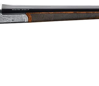 Charles Daly 930339 500 12 Gauge 3″ 2rd 28″ Gloss Blued Steel Side by Side Barrel, Engraved Silver Steel Receiver, Oiled Walnut Fixed Checkered Stock & Forend, Includes 5 Choke Tubes