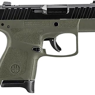 Beretta USA JAXN9278A1 APX A1 Carry Micro-Compact Frame 9mm Luger 8+1 3″ Blued Steel Barrel, Black Serrated Steel Slide, OD Green Polymer Frame, Polymer Grip