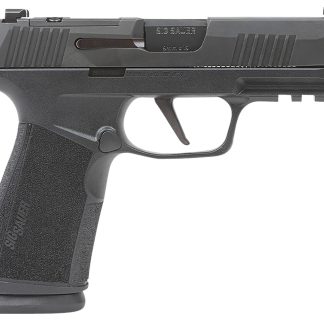 Sig Sauer 365XCA9BXR3 P365-XMACRO Compact 9mm Luger 17+1 3.70″ Black Barrel, Black Nitron Optic Ready/Serrated Slide & Frame w/Picatinny Rail, Black Polymer w/Interchangeable Backstrap Grip