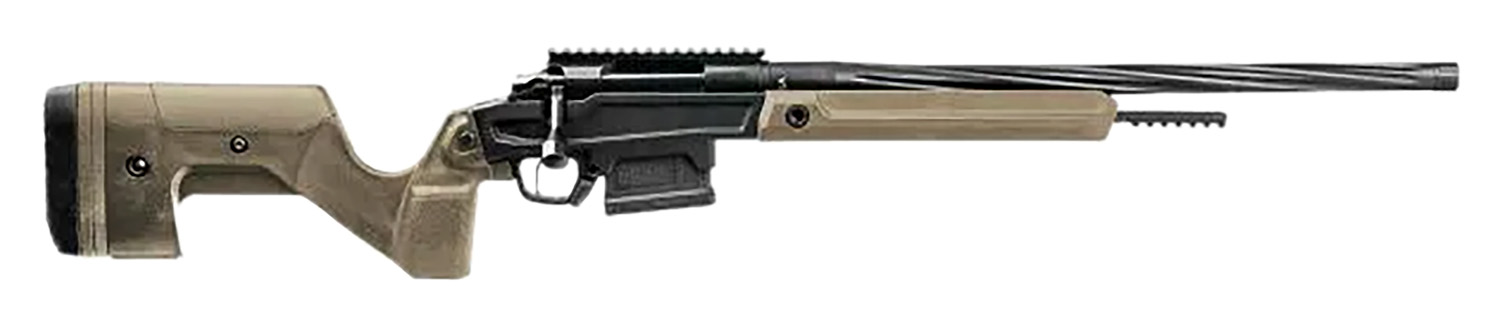 Stag Arms SABR01040002 Pursuit 6.5 Creedmoor 5+1 20″ Threaded/Fluted Sporter, Black Cerakote Barrel/Rec, Tan OEM Hybrid Hunter Stock, TriggerTech Trigger, 20 MOA Scope Mount