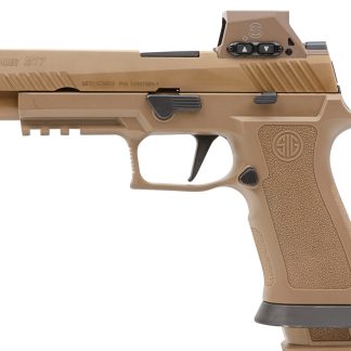 Sig Sauer M17X9RX M17X w/Optic Full Size Frame 9mm Luger 21+1 4.70″ Black Barrel, Coyote PVD Optic Ready/Serrated Stainless Steel Slide & Polymer Frame w/Beavertail & Picatinny Rail, Sig ROMEOM17