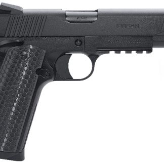 Girsan 392061 MC1911 S Untouchable Full Size Frame 9mm Luger 9+1 5″ Black Steel Barrel, Black Serrated Steel Slide & Frame w/Beavertail & Picatinny Rail, Black Polymer Grip