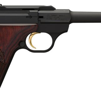 Browning 051519490 Buck Mark Challenge 22 LR 10+1 5.50″ Polished Flats Steel Barrel, Matte Black Serrated Slide & Aluminum Frame, Engraved Rosewood Grip