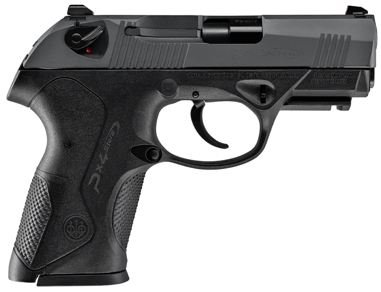 Beretta USA JXC9G15CC2 PX4 G Compact Carry9mm Luger 15+1 3.20″ Black Inox Heavy Contour Rotating Barrel, Black Bruniton Serrated Steel Slide, Black Polymer Frame w/Picatinny Rail