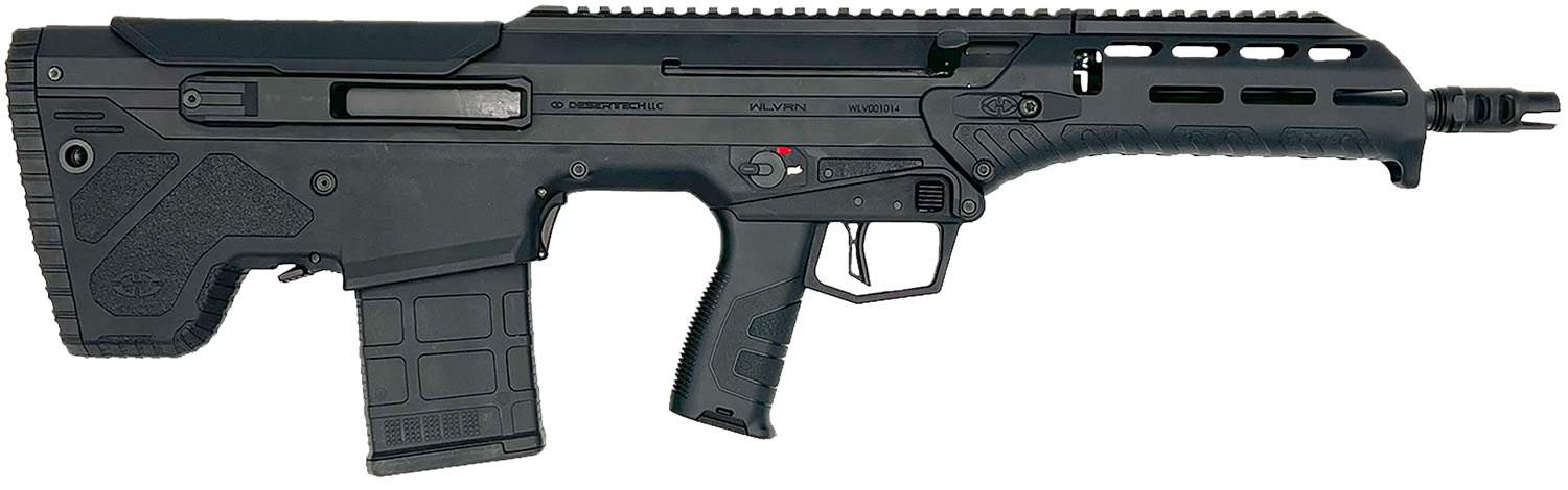 Desert Tech WLVRFA1620B WLVRN 308 Win/7.62 NATO 20+1 16″ Black Steel Threaded Barrel, Black Hard Coat Anodized Picatinny Rail Aluminum Receiver, M-LOK Handguard, Black Polymer Chassis, Ambidextrous