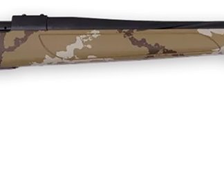 Weatherby VHH300NR6B Vanguard Outfitter Full Size 300 Win Mag 3+1 26″ Black Cerakote #2 Fluted/Threaded Barrel & Drilled & Tapped Steel Receiver. Tan w/Brown & White Sponge Monte Carlo Synthetic Stock