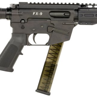 FREEDOM ORDNANCE FX9P8SBM FX-9  9mm Luger 31+1 8″ Black Nitride Steel Barrel, M-LOK Handguards, Black Anodized Aluminum Picatinny Rail Receiver, Black SB Mini Brace, AR15 Grip