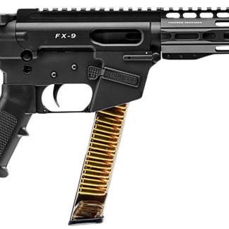 FREEDOM ORDNANCE FX9P10S FX-9 9mm Luger 31+1 10″ Black Nitride Steel Barrel, M-LOK Handguards, Black Anodized Aluminum Picatinny Rail Receiver, Black SBA3 Brace, AR15 Grips, Right Hand