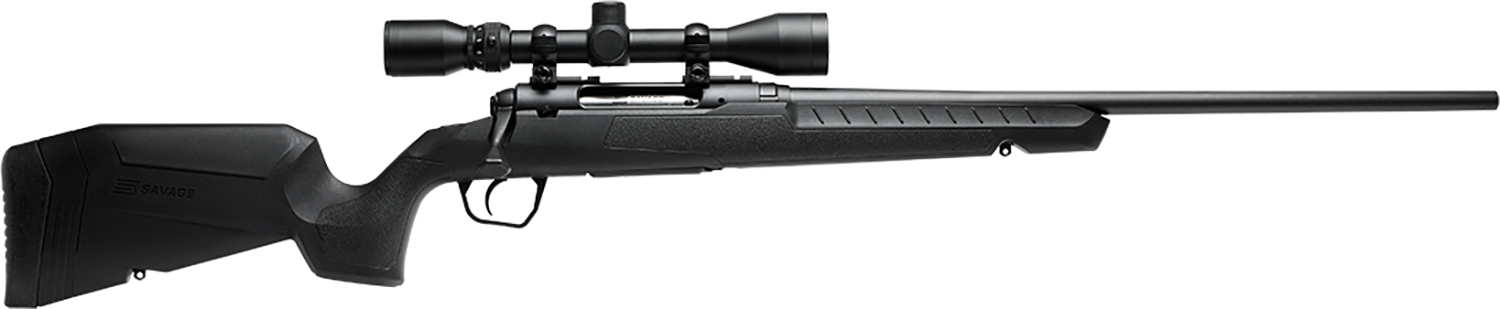 Savage Arms 32009 Axis XP Combo 25-06 Rem 4+1 22″ Matte Black Button Rifled Barrel, Matte Black Drilled & Tapped Carbon Steel Receiver, Fixed Sporter Black Synthetic Stock, Weaver 3-9x40mm, Right Hand