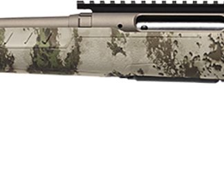 Savage Arms 32309 Axis 2 Pro Compact 243 Win 4+1 20″ Gun Metal Bronze Cerakote Heavy Threaded Barrel & Picatinny Rail Carbon Steel Receiver, Fixed Woodland Camo Synthetic Stock, Left Hand
