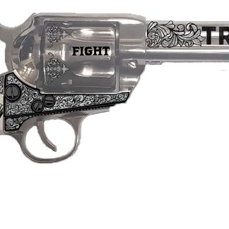 Traditions SAT73132FT 1873 45 Long Colt 6rd 5.50″ Nickel White PVC Grip