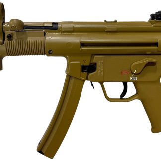 HK 81001077 SP5K-PDW RAL8000 9mmx19 10+1 4.53″ Black Navy-Style Threaded Barrel, Flat Dark Earth Earth Cerakote Steel Receiver & Frame, FDE Polymer Grip, 2 Magazines