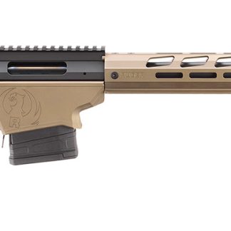 Ruger 18104 Precision  308 Win 10+1 20″ Black Threaded Barrel, Smoked Bronze Cerakote Picatinny Rail Steel Receiver, M-LOK Handguard, Adj Folding Black Stock, Magpul K2-XL Grip