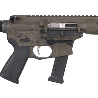 LWRC ICP9PBC8SBA3 IC-9  9mm Luger 8.50″ 33+1 Black Nitride Threaded Barrel, Patriot Brown Anodized Aluminum Picatinny Rail Receiver, SB Tactical SBA3 Brace, LWRC Ultra Combat Grip, Ambidextrous