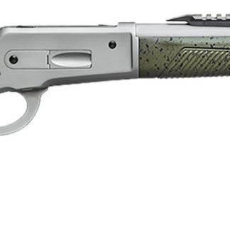 Davide Pedersoli 010G732457 Boarbuster Guidemaster-X 45-70 Gov 5+1 19″ Silver Cerakote Threaded Barrel & Receiver w/Picatinny Rail, Green Adj Cheek Riser Synthetic Stock