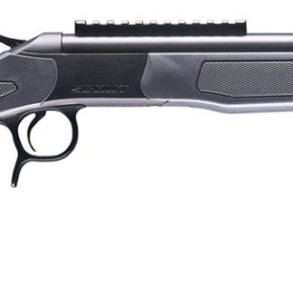 CVA CR4435 Scout 243 Win 1rd 20″ Blued Threaded Barrel, Blued Picatinny Rail Receiver, Stealth Gray Fixed Synthetic Stock