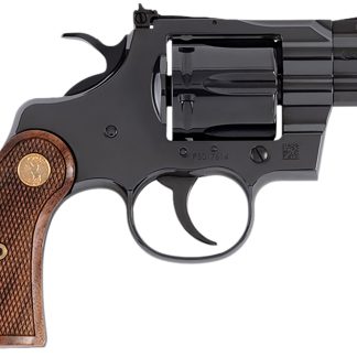 Colt Mfg PYTHONBP2WTS Python  357 Mag/38 Special 6 Shot 2.50″ Blued Carbon Steel Vent Rib Barrel, Cylinder & Frame, Wood Grip, Exposed Hammer