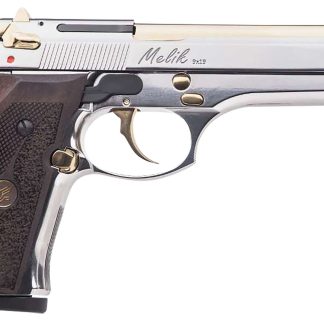 Derya Firearms 15L.MELIK9.NG.TR Melik 9mm Luger 15+1 4.90″ Gold TiN Steel Barrel, Black Melonite Serrated Steel Slide, Black Aluminum Frame, Black Polymer Grip