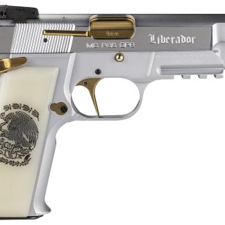 Girsan 391455 MCP 35 Liberador 9mm Luger, OPS with Accessory Rail, Gold Controls, Pearl Engraved Grips