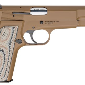 Springfield Armory HP920 SA-35  9mm Luger 15+1 4.70″ Stainless Steel Barrel, Coyote Brown Cerakote Steel Serrated Slide, Coyote Brown Cerakote Steel Frame w/Beavertail, G10 Grip