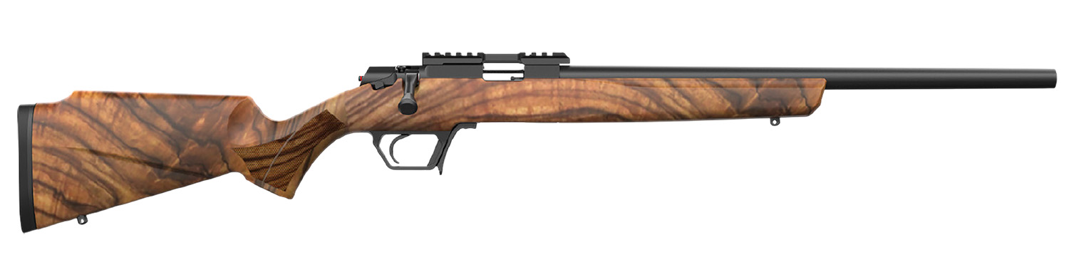 Retay USA ASD22-SWAL-16 Asend Hunter 22 LR 10+1 16″ Black Heavy Barrel, Black Chrome Receiver w/Picatinny Rail, Turkish Walnut Fixed Stock