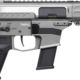 CMMG 45A890FTNG Banshee FE MkG 45 ACP 13+1 8″ Black Nitride Threaded Barrel, M-LOK Handguard, Titanium Cerakote Aluminum Receiver w/Picatinny Rail, Black Polymer CMMG RipBrace, CMMG Zeroed Grip